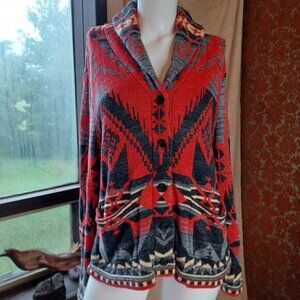 Ralph Lauren Cardigan M Cotton SW Aztec Western Navajo LRL